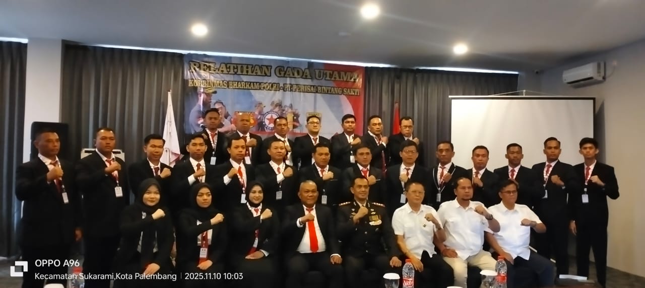 Korbinmas Baharkam Polri Dorong Profesionalisme Satpam Melalui Pelatihan Gada Utama di Palembang 1