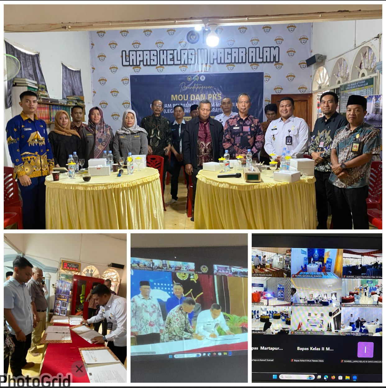 LSM LCK PAN dan Media Teken MoU–PKS Program Pelayanan Hukum Melalui LCC di Lapas Pagar Alam 1