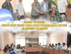 Dandim 0418/Palembang Pimpin Rapat Karbak Skala Besar Bersama Lintas Instansi di Makodim