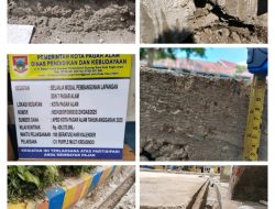 Diduga Tak Sesuai Spesifikasi, Proyek Lapangan SDN 7 Pagar Alam Disorot