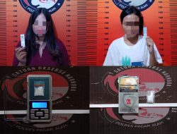 Dua Perempuan Diduga Pengedar Sabu Ditangkap Satresnarkoba Polres Pagar Alam, Amankan 1,13 Gram Sabu