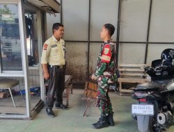 Babinsa Lorok Pakjo Ingatkan Security SPBG Tingkatkan Patroli Cegah Kriminalitas