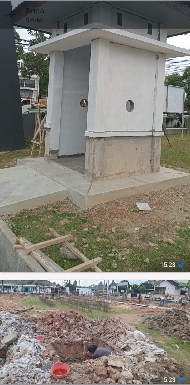 Hampir Rampung, Pos Jaga Kodim 0418/Palembang ,Rumah piket kkdim dan Gedung Serba Guna yang baru 30 Persen 2