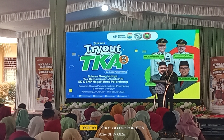 45 Ribu Siswa SD–SMP di Palembang Ikuti Try Out Akbar TKA 2026 Secara Daring 1