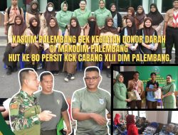 Kasdim 0418/Palembang Cek Pelaksanaan Donor Darah di Makodim 0418/Palembang