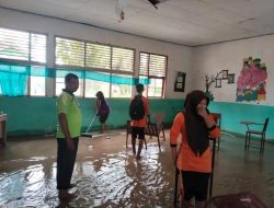 MTSN 6 Pesisir Selatan di Batang Kapas Kembali Terdampak Banjir, Aktivitas Belajar Terganggu