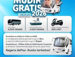 Program Mudik Gratis Jatim 2026 Dibuka, Khofifah Targetkan 7.000 Pemudik ke 20 Kabupaten/Kota
