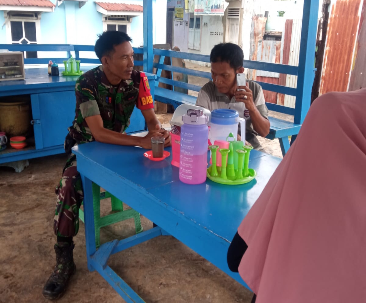 Babinsa 10 Ilir Gelar Wanmil Bersama Ketua RT, Bahas Antisipasi Tawuran Jelang Ramadan 2