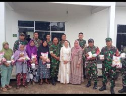 Koramil 418-01/Makrayu dan Nandriani Octarina Berbagi Sembako, Wujud Kepedulian di Bulan Ramadhan