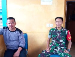 Babinsa 10 Ilir Koramil 418-05/Lemabang Bergerak, Bahas Antisipasi Banjir dan Keamanan Bersama Petugas Kolam Retensi