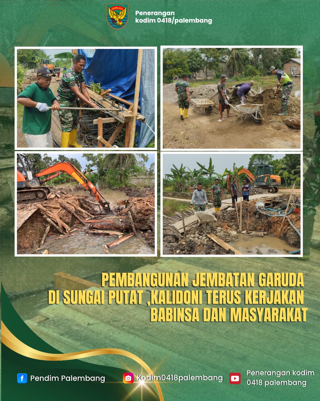 TNI dan Warga Bersatu, Jembatan Jadi Bukti Kemanunggalan 1