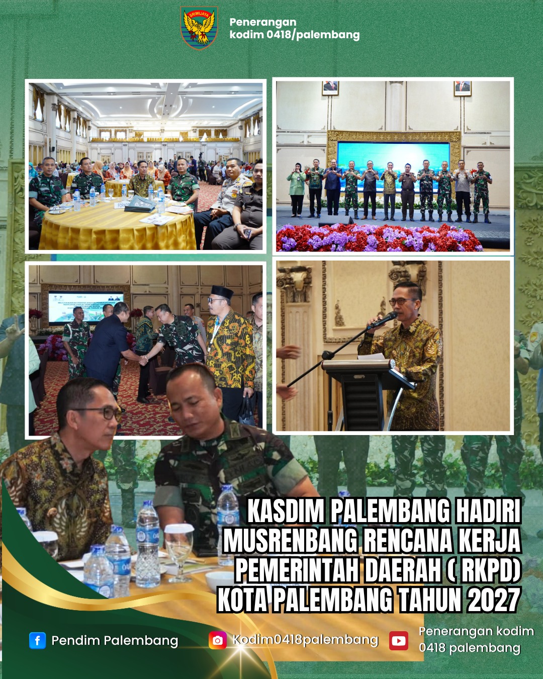 Kasdim 0418/Palembang Hadiri Musrenbang RKPD Kota Palembang Tahun 2027 1