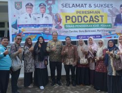 Peresmian studio podcast dinas pendidikan kabupaten Asahan dan sekaligus halal bihalal Dengan keluarga besar dinas pendidikan kabupaten Asahan