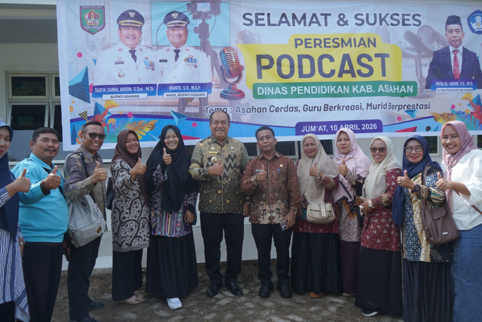 Peresmian studio podcast dinas pendidikan kabupaten Asahan dan sekaligus halal bihalal Dengan keluarga besar dinas pendidikan kabupaten Asahan 1