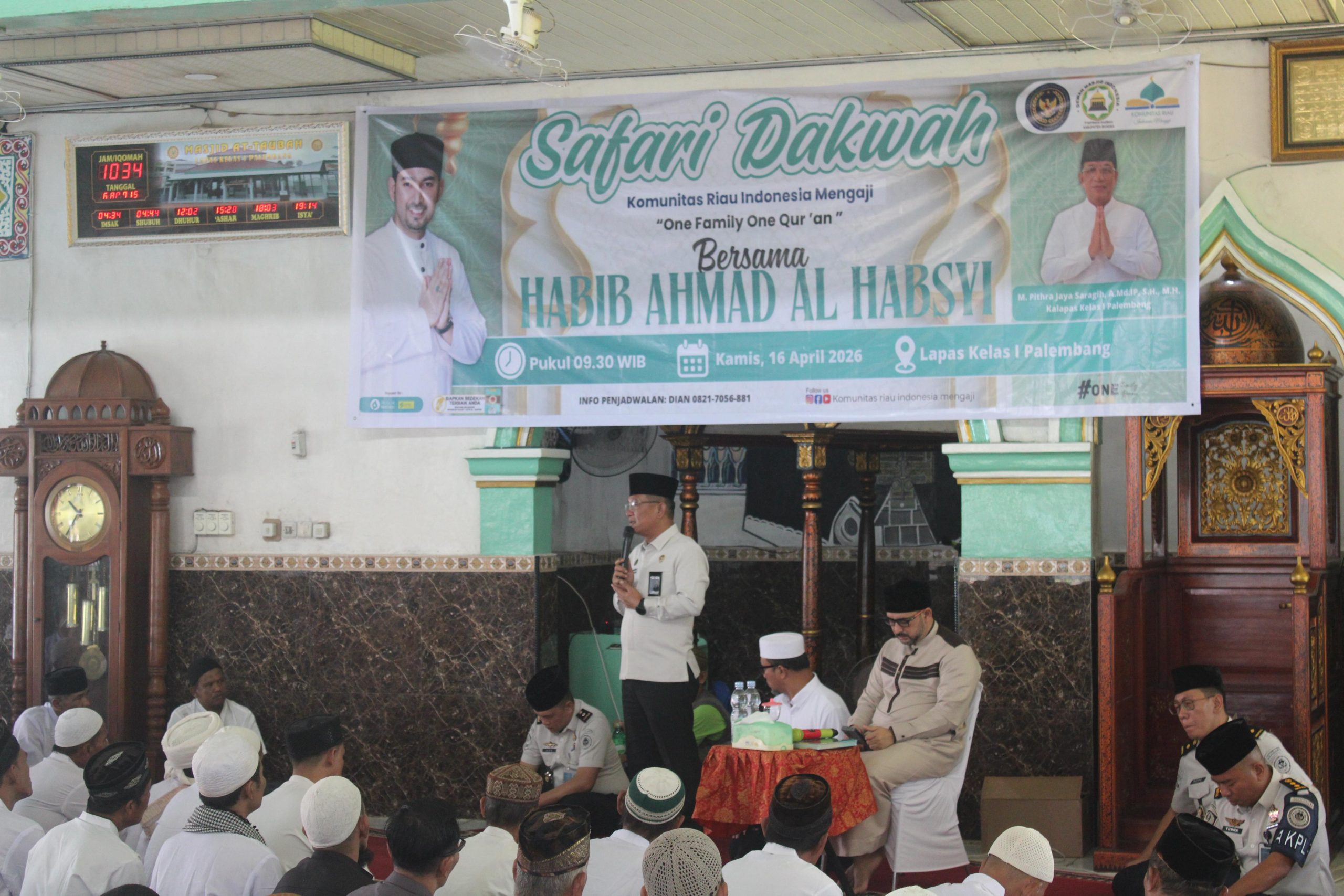 Perkuat Pembinaan Kerohanian, Lapas Kelas I Palembang Gelar Safari Dakwah Bersama Habib Ahmad Al Habsyi 1