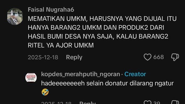 Admin Medsos KDMP Ngoran Disorot, Balas Kritik dengan Komentar Pedas 1
