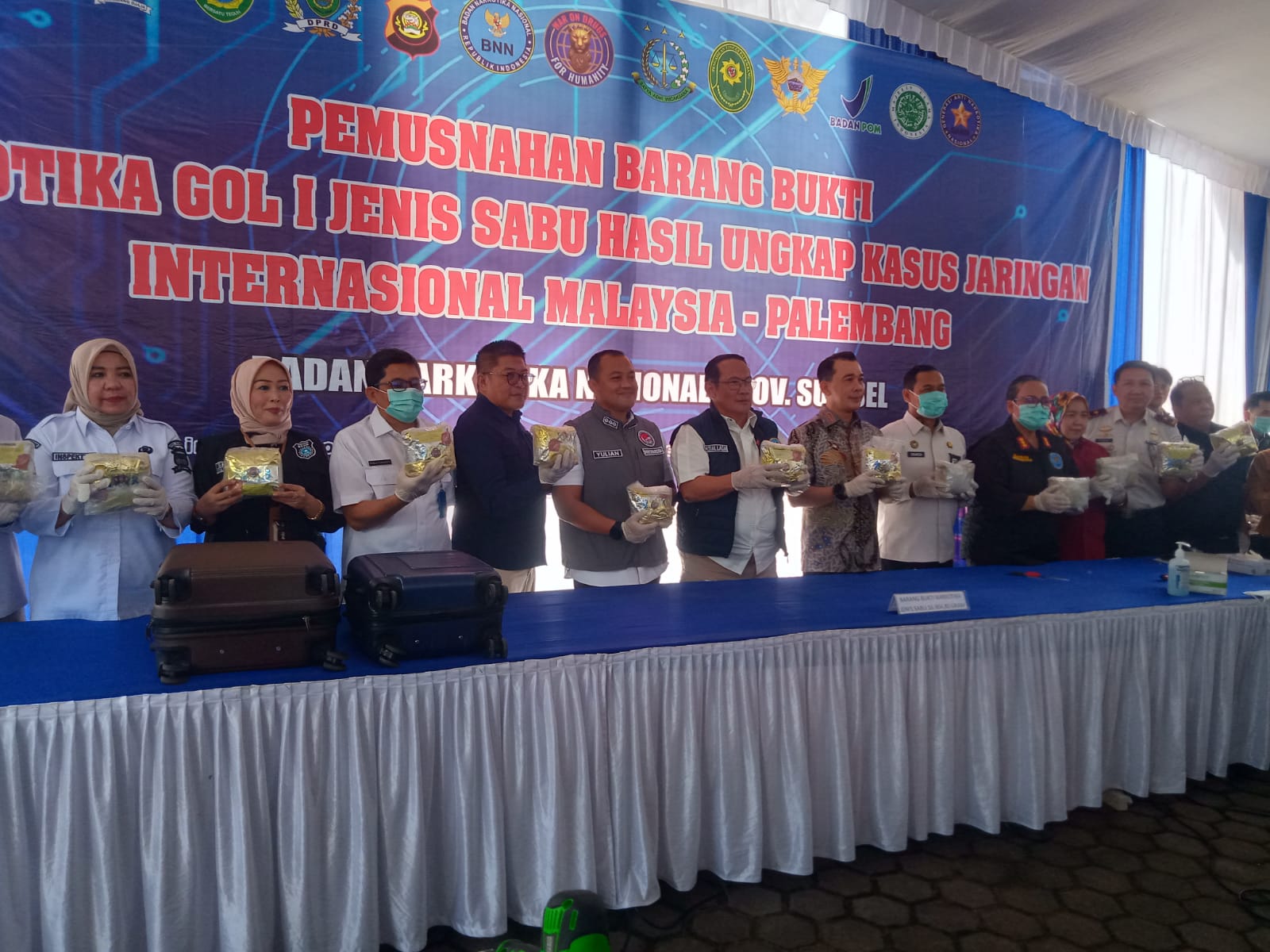 Dua Kurir Sabu Jaringan Internasional Malaysia Palembang Diringkus BNNP Sumsel 2