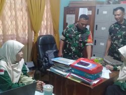 Babinsa Sako Baru Komsos di SMPN 27, Data Siswa Berprestasi dan Perkuat Disiplin Sekolah