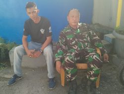 Babinsa Sei Buah Imbau Security Komplek Telkom Tingkatkan Kewaspadaan Lingkungan