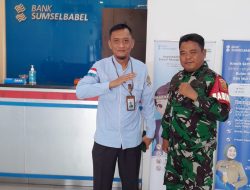 Babinsa Koramil 418-01/Makrayu Laksanakan Puanter Bersama Kepala Bank Sumsel Babel di 36 Ilir