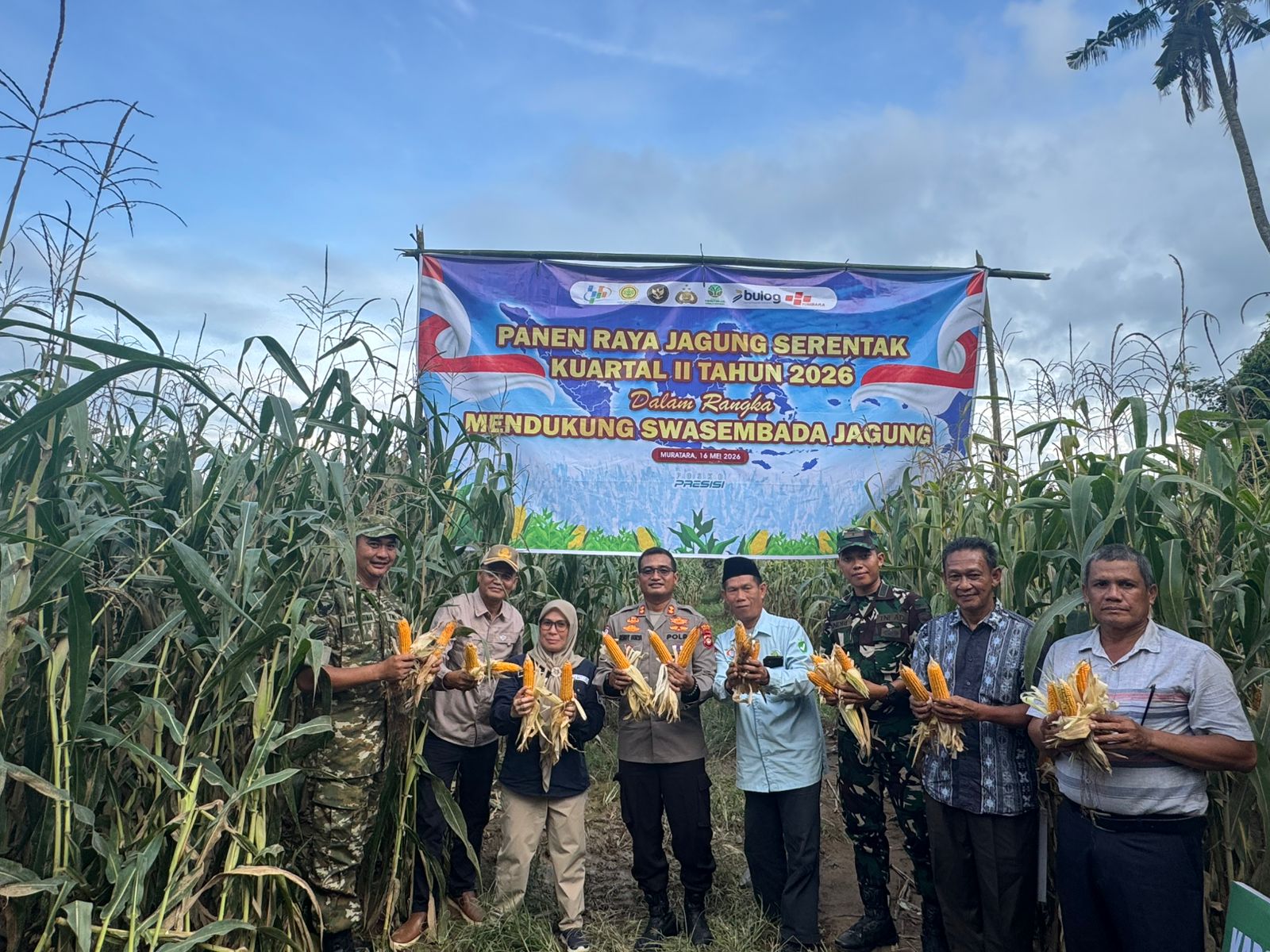 Polres Muratara Gelar Panen Raya Jagung Serentak Kuartal II, Dukung Swasembada Pangan 2026 1