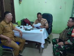 Babinsa 36 Ilir Laksanakan Komsos Bersama Lurah Bahas Silaturahmi Kapolsek Gandus