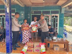 Kapolres Musi Rawas Utara Serahkan Bantuan Sembako untuk Keluarga Korban Tenggelam Azam dan Latifah