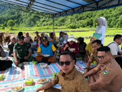 Sawah, Wabup Risnaldi Ibrahim Hadiri Tanam Padi Serentak di Koto Baru Bayang