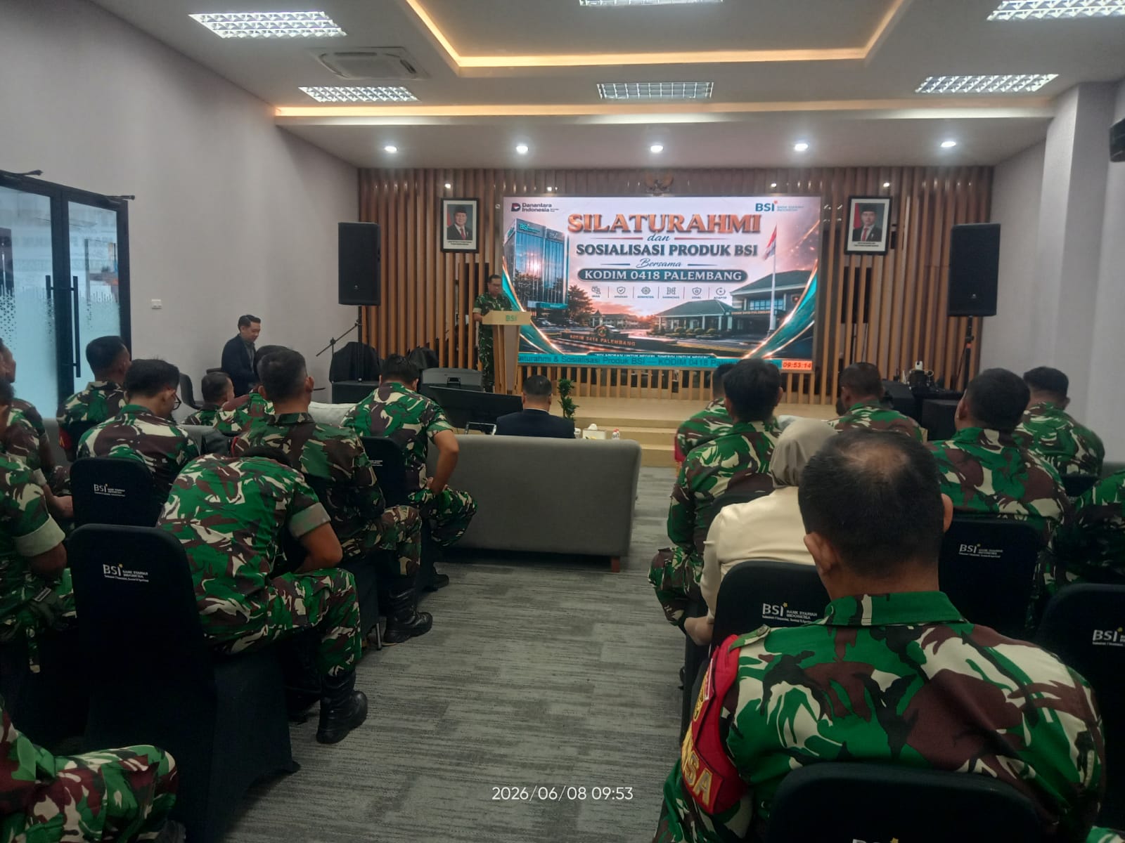 BSI Sosialisasikan Produk dan Layanan Perbankan Syariah kepada Anggota Kodim 0418/Palembang 2