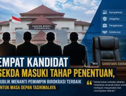 Empat Kandidat Sekda Masuki Tahap Penentuan, Publik Menanti Pemimpin Birokrasi Terbaik untuk Masa Depan Tasikmalaya