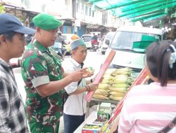 Babinsa Kuto Batu Imbau Pedagang Tidak Jual Petasan, Antisipasi Kebakaran di Tengah Cuaca Ekstrem