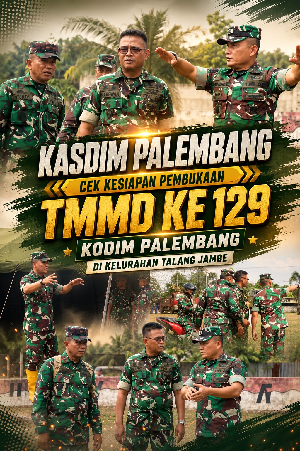 Kasdim 0418/Palembang Cek Kesiapan Pembukaan TMMD ke-129, Pastikan Seluruh Persiapan Matang 1