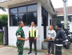 Babinsa 5 Ilir Ajak Warga dan Security Tingkatkan Kewaspadaan Cegah Curanmor