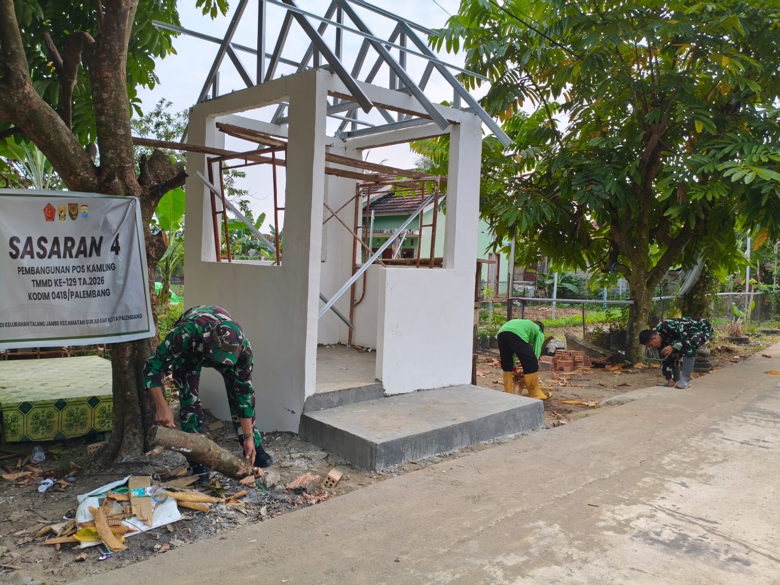 Poskamling Jadi Sasaran Tercepat TMMD, Progres Pembangunan Sudah 55 Persen 1
