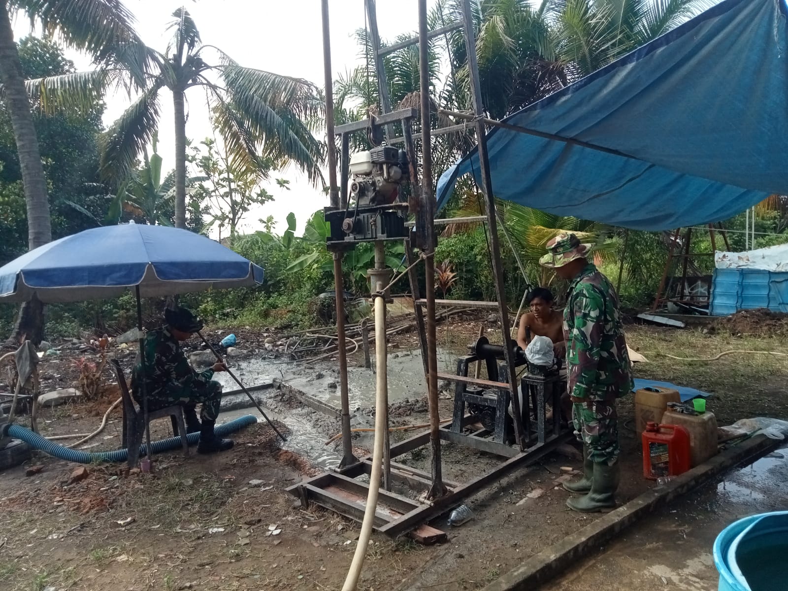 Hari Ke-9 TMMD, Pengeboran Sumur Bor Mushola Hidayatullah Capai Kedalaman 78 Meter 1