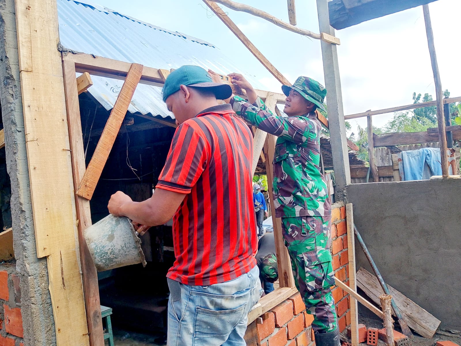 Kusen Mulai Berdiri, Harapan Ibu Sriyanti Kian Nyata Bersama TMMD Ke-129 1