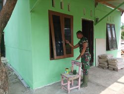 Finishing RTLH Sasaran 5 Dikebut, Gotong Royong Satgas TMMD dan Tukang Percepat Penyelesaian