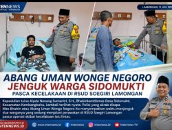 Abang Uman Wonge Negoro Hadir Menguatkan, Bhabinkamtibmas Sidomukti Jenguk Warga Korban Kecelakaan di RSUD Soegiri
