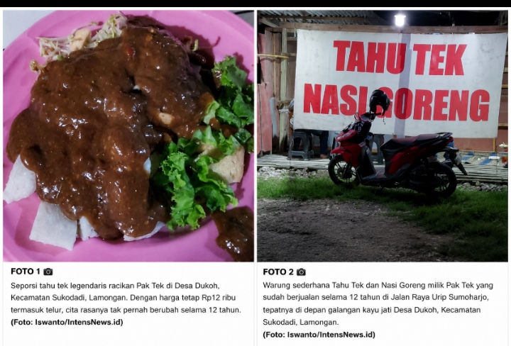 Tahu Tek 'Pak Tek' Lamongan Legenda 12 Tahun di Jalan Raya Urip Sumoharjo, Harga Tetap Rp12 Ribu Termasuk Telur 1