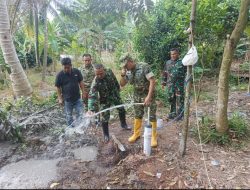 Wadan Satgas TMMD ke-129 Kodim 0418/Palembang Tinjau Sumur Bor Sasaran 13, Air Jernih Mengalir Deras di Kampung Kreatif Talang Betutu