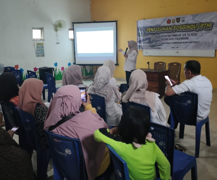 TMMD Ke-129 Kodim 0418/Palembang Bekali Warga Pengetahuan Cegah Penyakit Tidak Menular, Wujudkan Masyarakat Sehat dan Produktif 1