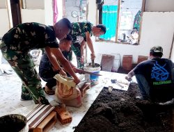 Hari Ke-18 TMMD Ke-129, Gotong Royong Satgas dan Warga Wujudkan Rumah Layak untuk Ibu Sriyanti