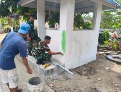 Hari Ke-18 TMMD Ke-129, Satgas Kodim 0418/Palembang Wujudkan Pos Kamling sebagai Simbol Persatuan Warga
