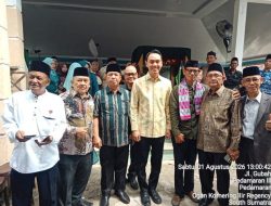 Bupati OKI Muchendi dan Ketua Umum LAMD Hadiri Resepsi Pernikahan Adat Pedamaran.