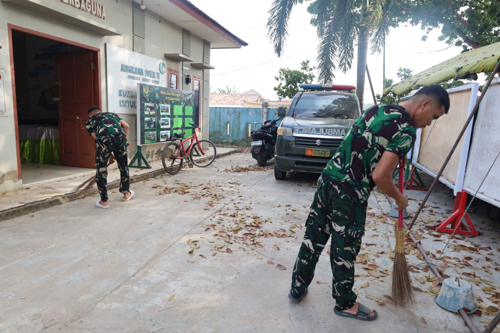 Poskotis Bersih, Satgas TMMD Ke-129 Kodim 0418/Palembang Siap Maksimalkan Pelayanan kepada Masyarakat 1