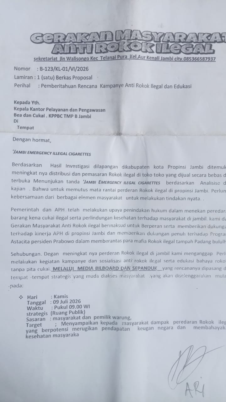 GEMARI Jambi Siap Gelar Aksi Tolak Rokok Ilegal, Soroti Dugaan Lemahnya Penindakan 1