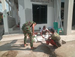 Satgas TMMD Ke-129 Kodim 0418/Palembang Kebut Finishing Mushola Baitul Magfurin Demi Kenyamanan Warga Beribadah