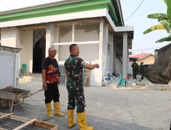 Hari Ke-23 TMMD Ke-129, Satgas Kodim 0418/Palembang Percepat Rehabilitasi Mushola Baitul Magfurin