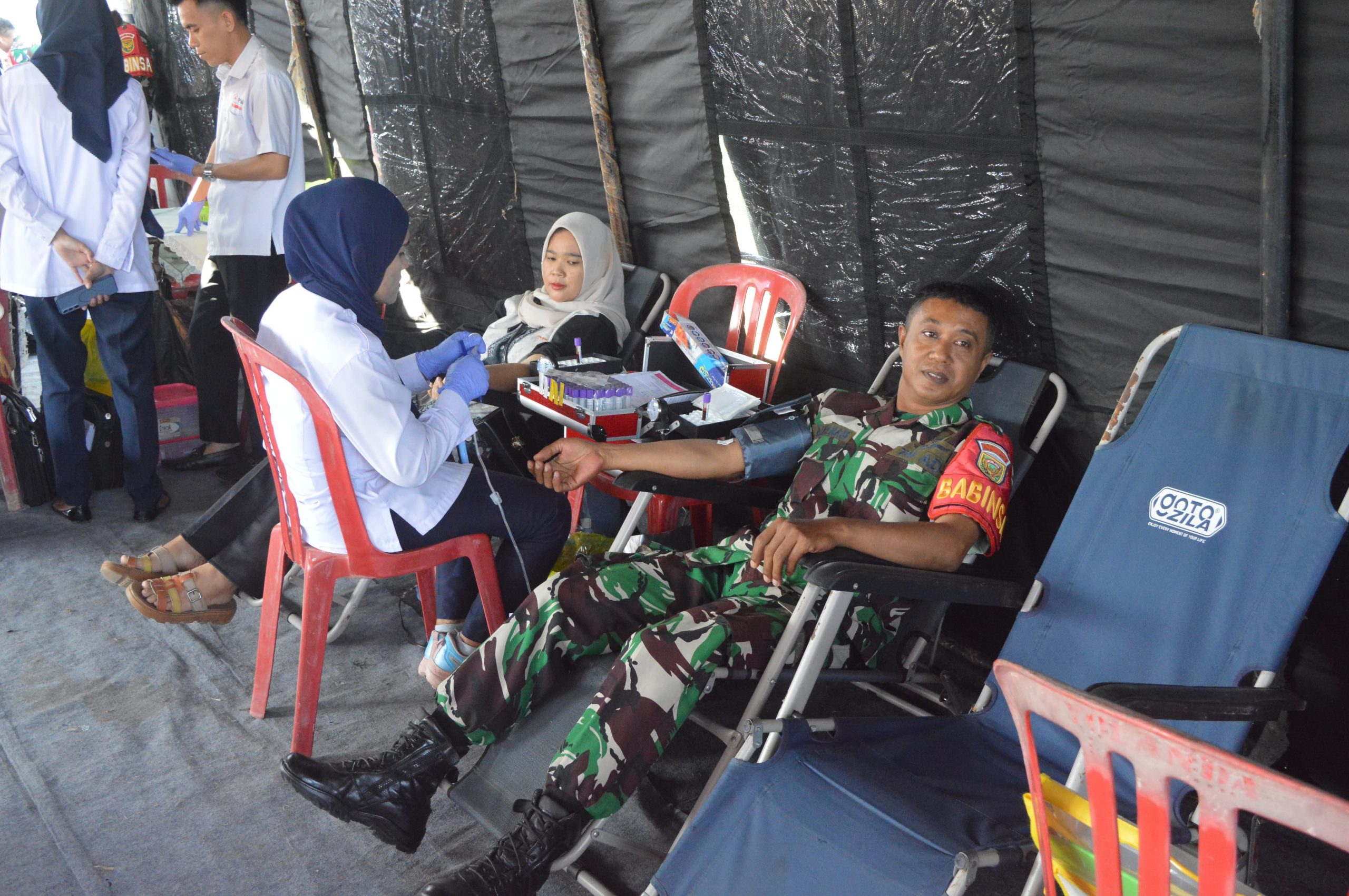 Penutupan TMMD ke-129 Kodim 0418/Palembang Diwarnai Aksi Donor Darah 1