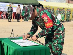 Dansatgas Kolonel Arh Erik Novianto Sangat Senang Program TMMD ke-129 Kodim 0418 Palembang tepat Waktu